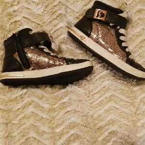 Kids High-Top Sneakers with Sequins
